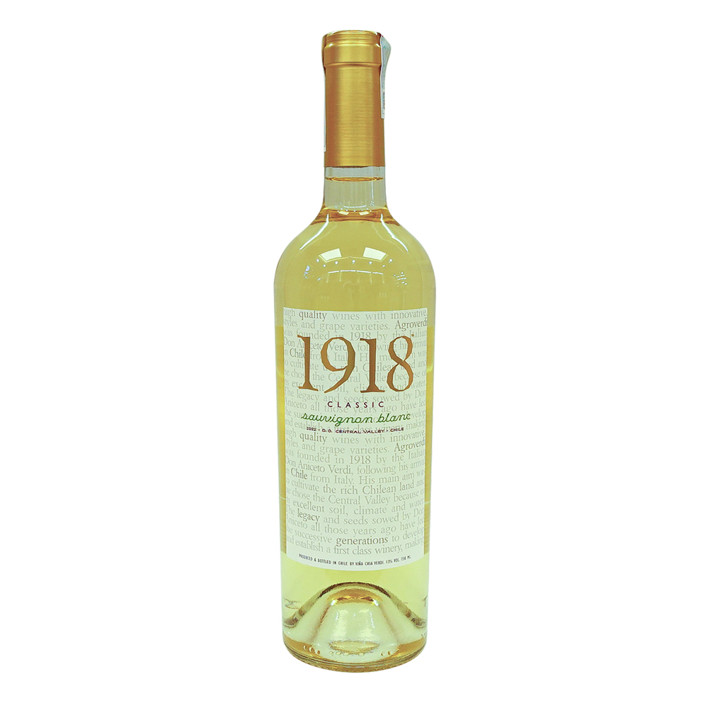 Rượu Vang Trắng Chile 1918 Classic Sauvignon Blanc 750ml 13% Chile - Chính Hãng
