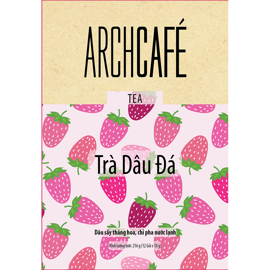 Hộp Trà Hòa Tan Archcafe Dâu Đá 12 gói x 18g