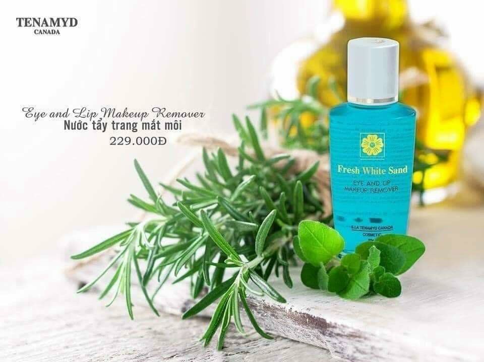 Nước tẩy trang mắt môi Eye and Lip Makeup Remover Fresh White Sand by TENAMYD 60ml