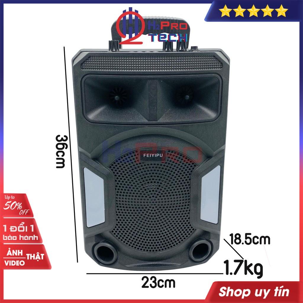 Loa Bluetooth Karaoke, loa hát karaoke mini FEIYIPU ES-8-02 bass 20-300W cao cấp-led 7 màu, Tặng 1 Mic Ko dây-Shop H2pro