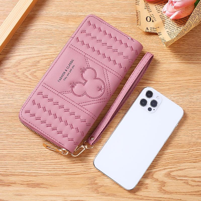Ví nữ cầm tay dài cute thời trang Hàn Quốc đẹp sang trọng đựng điện thoại nhiều ngăn giá rẻ LUKADO VDCT02