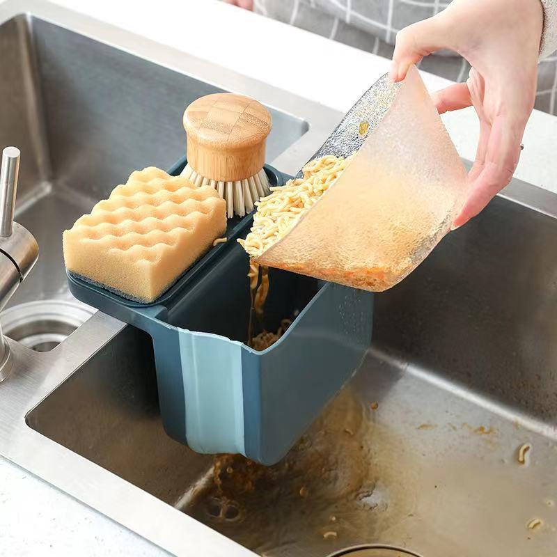 DỤNG CỤ LỌC RÁC TREO BỒN RỬA BÁT GẤP GỌN ĐA NĂNG 2IN1 BẰNG NHỰA PP CAO CẤP