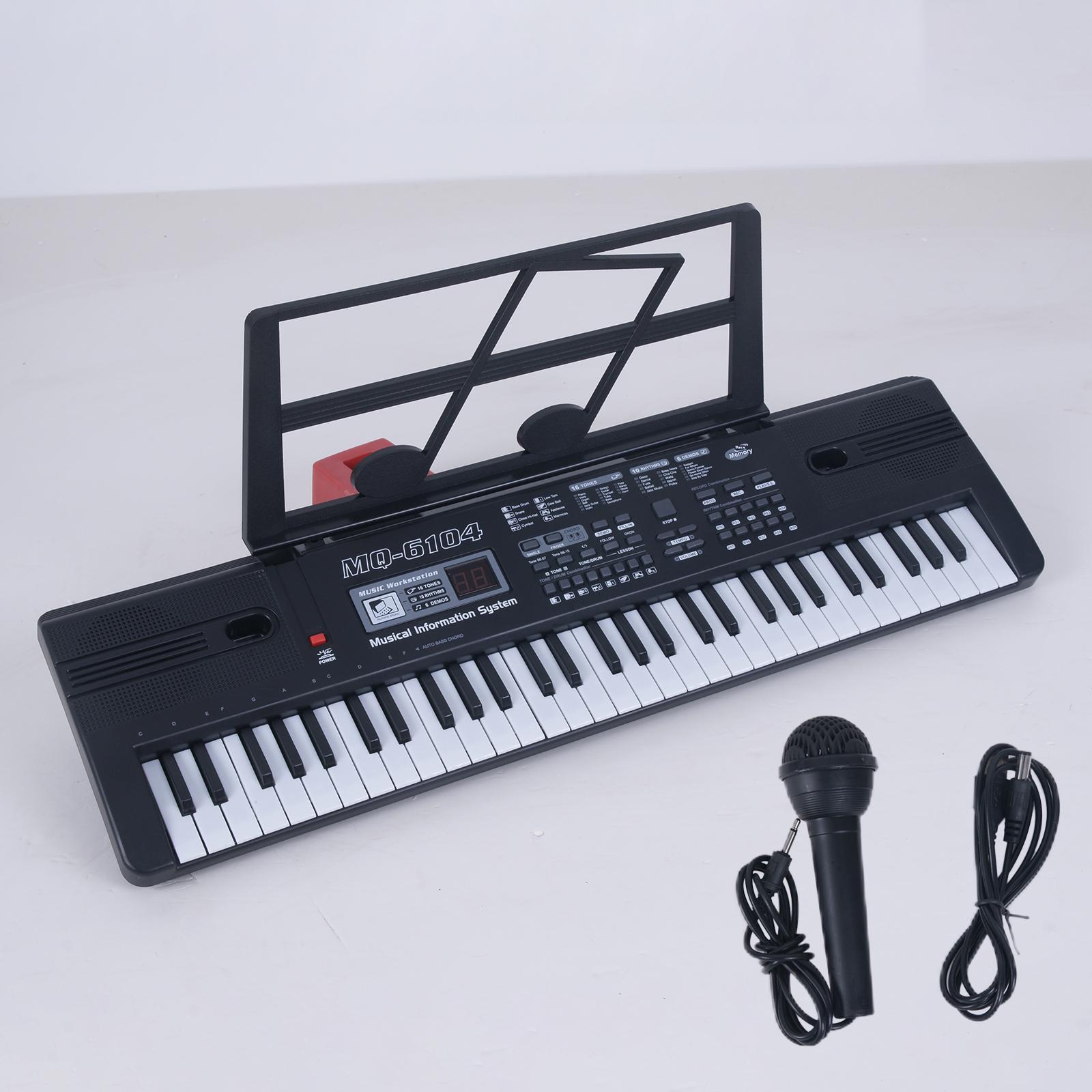 Piano Keyboard Electronic Musical Instrument with Microphone