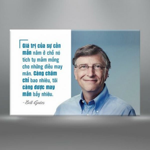 Tranh Trích Dẫn: "Giá Trị Của Sự Cần Mẫn, Chăm Chỉ Và May Mắn" - W333