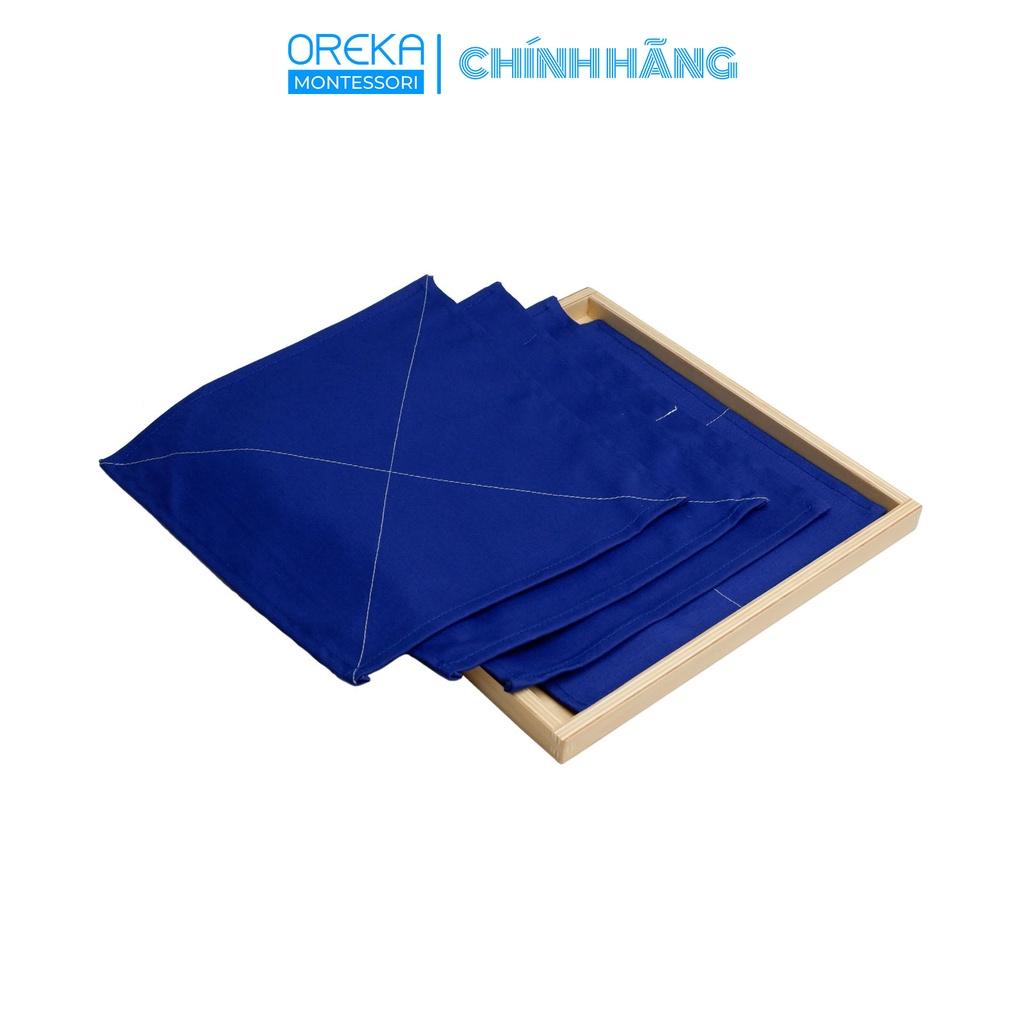 Đồ chơi trẻ em Oreka Montessori Bộ giáo cụ Gấp khăn - 0221900