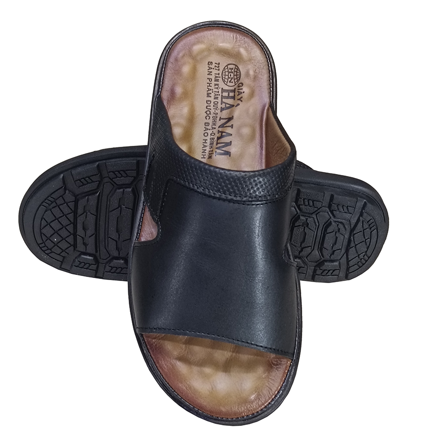 Dép Nam Quai Ngang HÀ NAM Da Bò Thật Cao Cấp DNA2183