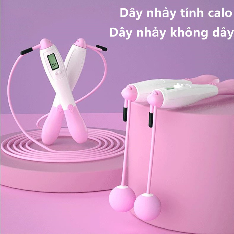 Dây Nhảy Đếm Số Tự Động 4 Chế Độ, Lõi Thép Cao Cấp, Có Tay Cầm Chống Trượt