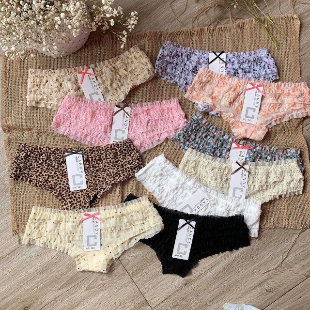 Quần lót lưới ren tầng siêu xinh-Quần lót ren xếp tầng siêu sexy