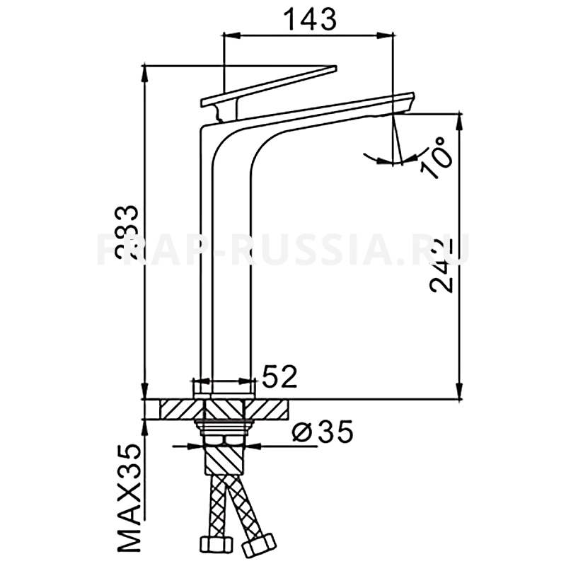 VÒI CAO LAVABO NHẬP KHẨU NGA FRAP F1057-2