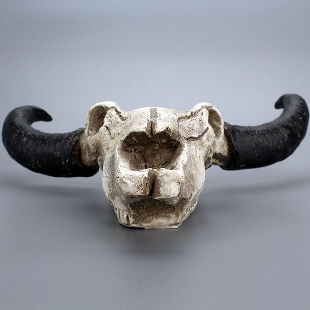 Resin Animal Head Wall Mount, Hanging Wall Sculpture Home Decor,Bull Head
