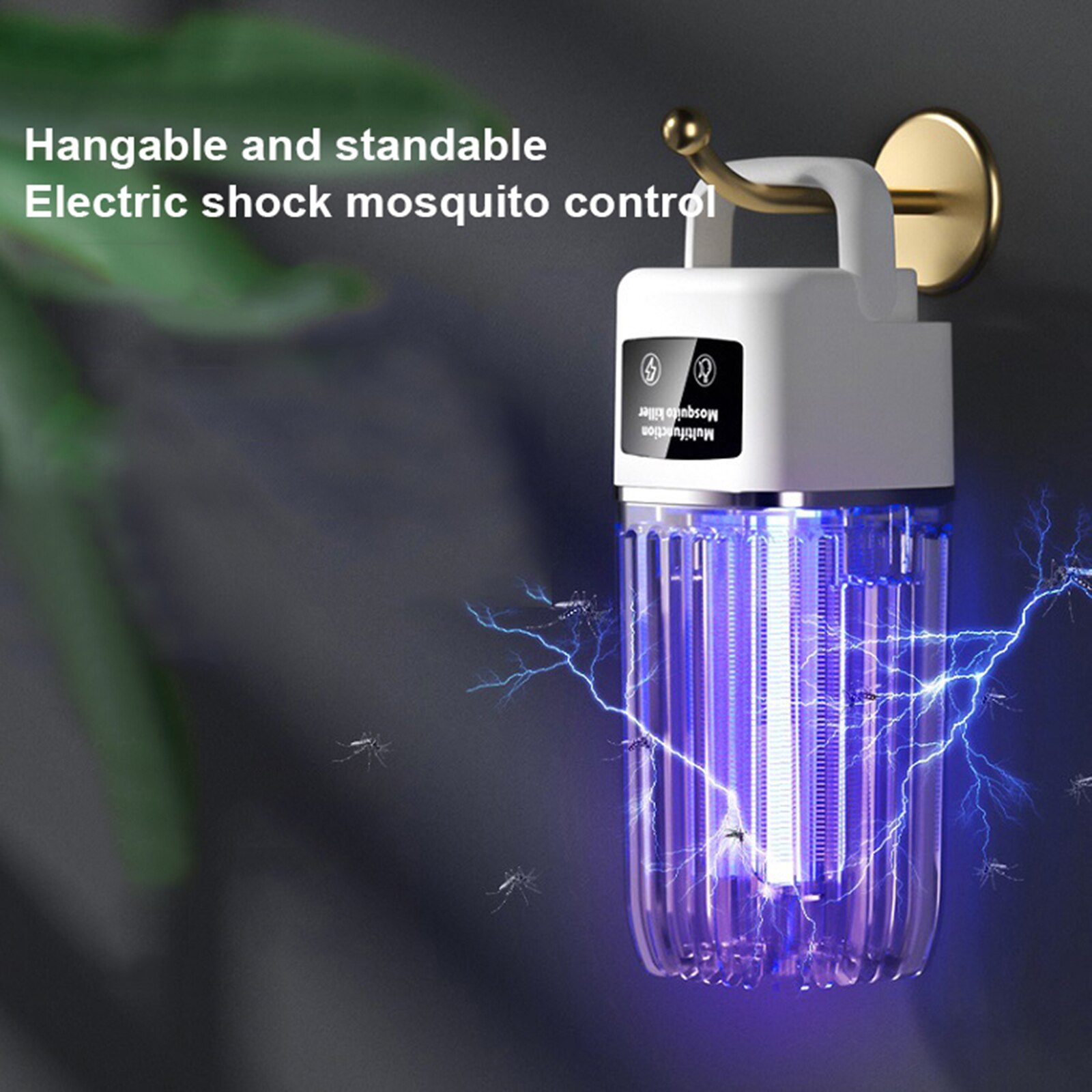 Đèn diệt muỗi và côn trùng không dây pin 1200mAh Electric Insect Killer 2-in-1 Night Light Mosquito Lamp