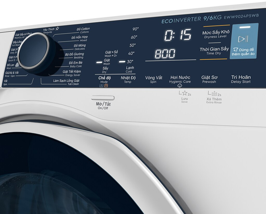 Máy Giặt Sấy Cửa Trước Inverter Electrolux EWW9024P5WB 9/6kg - Chỉ Giao HCM