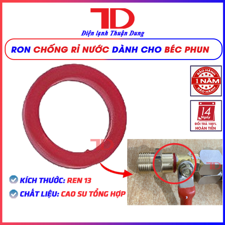 Ron chống rỉ nước dành cho béc phun, ren ngoài tròn dẹt vòng đệm cao su giúp chống rò rỉ nước, Gioăng Cao Su, Ron Cao Su - Điện Lạnh Thuận Dung