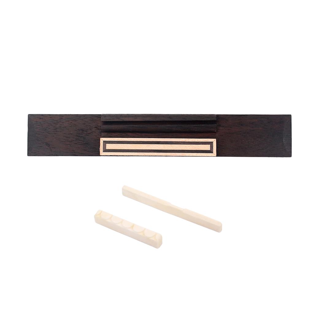 Sunnimix Đàn Guitar Cổ Điển Cầu Thay Thế Và Yên Xe Hạt Xương Dành Cho Đàn Guitar Phụ Kiện