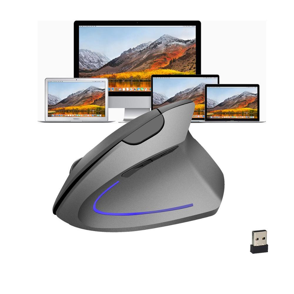 UTHAI DB39 Mới Chuột Không Dây 2.4G Dọc Chuột Pin Bên Ngoài Máy Tính Văn Phòng 1600dp Chuột Không Dây Phù Hợp Cho Laptop