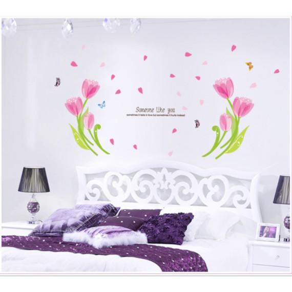 Decal trang trí hoa hồng mẫu mới