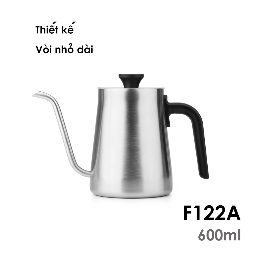 Bình rót cafe vòi dài Samaglas F122A 600mL