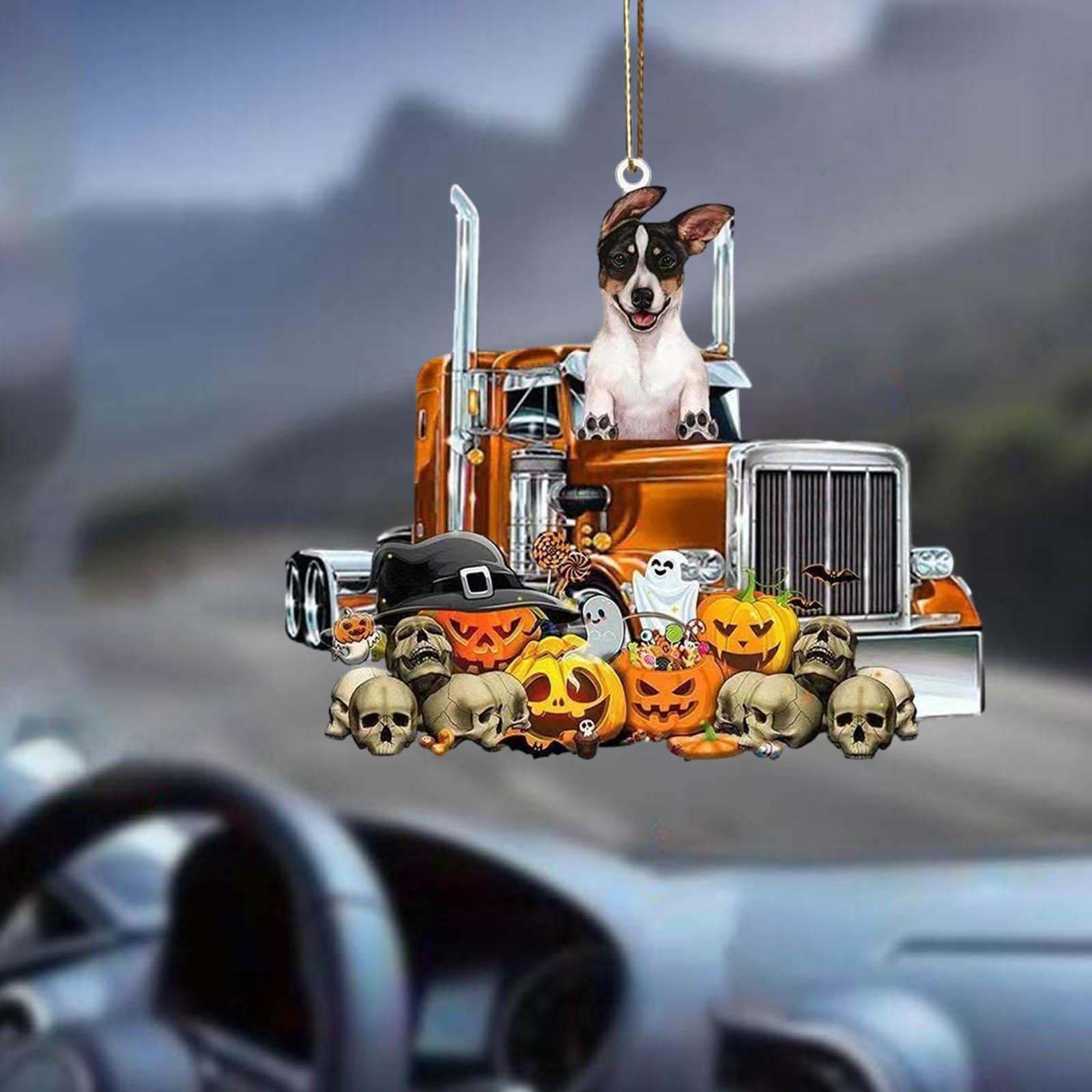 Funny Car Pendant/ Halloween Pumpkin Halloween Decor Lovely Auto Rearview Mirror Pendants Rear View Mirror Charm for Table