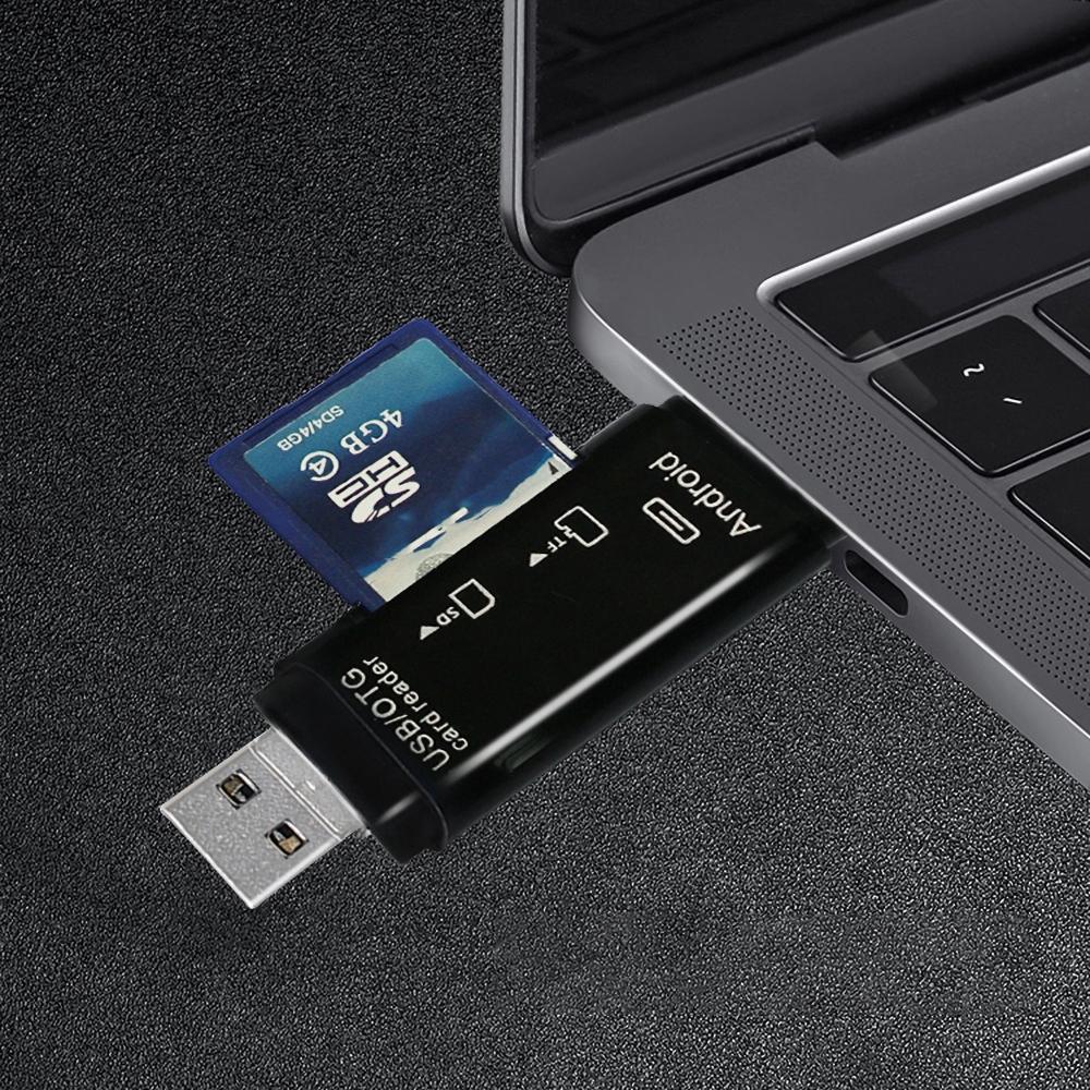 Đầu đọc thẻ OTG 5 trong 1 tốc độ cao USB 2.0 tiện dụng