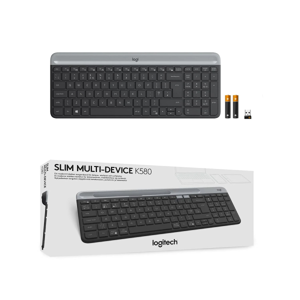 Bàn Phím Bluetooth Logitech K580 Slim Không Tiếng Ồn Kết Nối Đa Thiết Bị - Hàng Chính Hãng