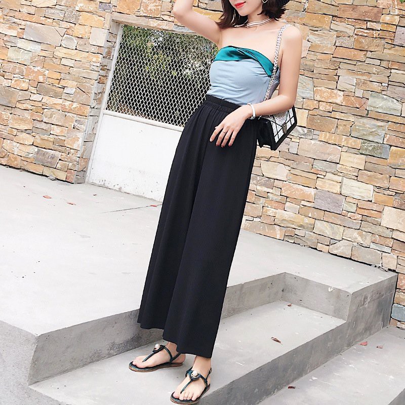 Quần culottes GÂN TĂM - quần suông gân tăm cho nữ