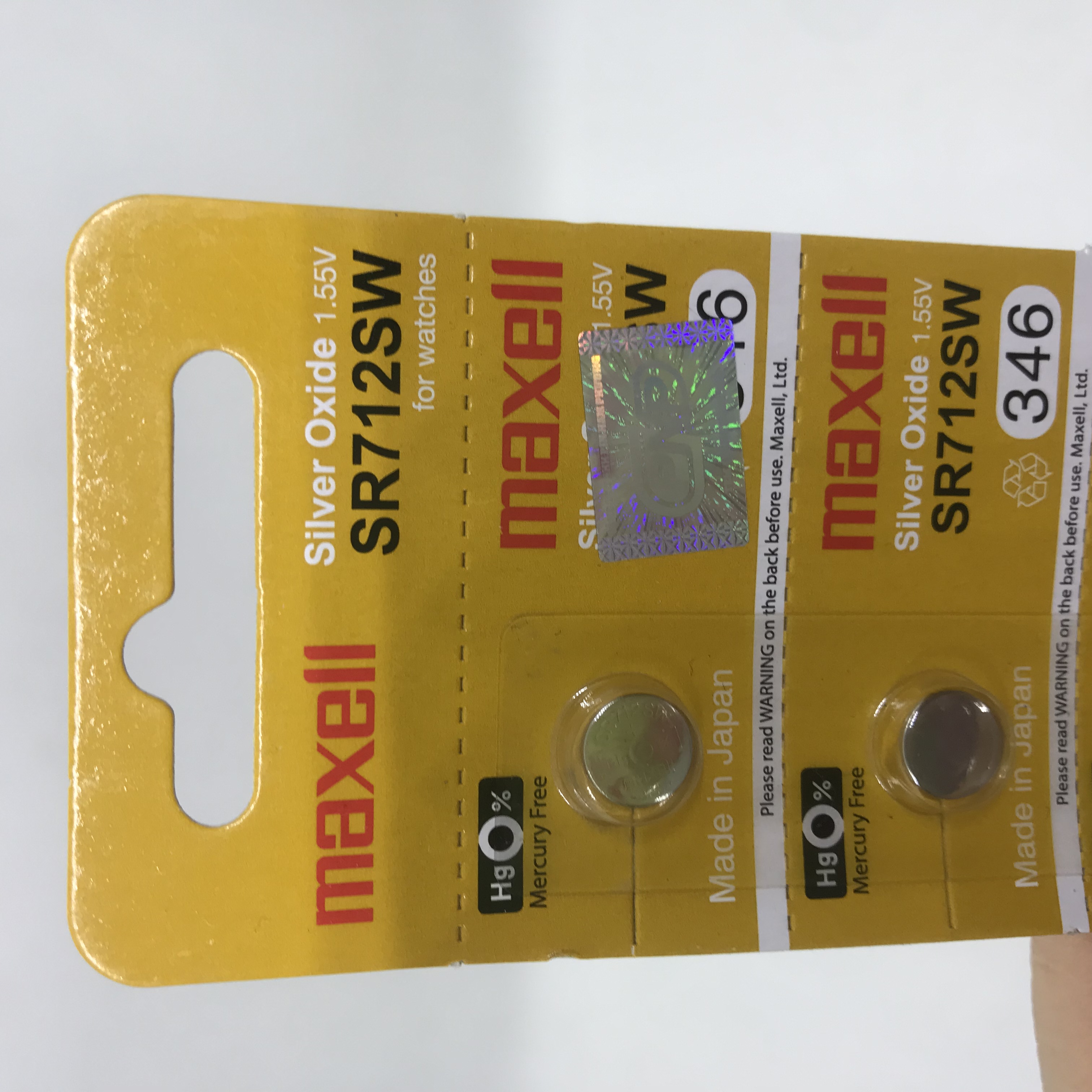 Pin đồng hồ SR712SW, 712, 346 MAXELL 1.55V nhập khẩu Nhật Bản