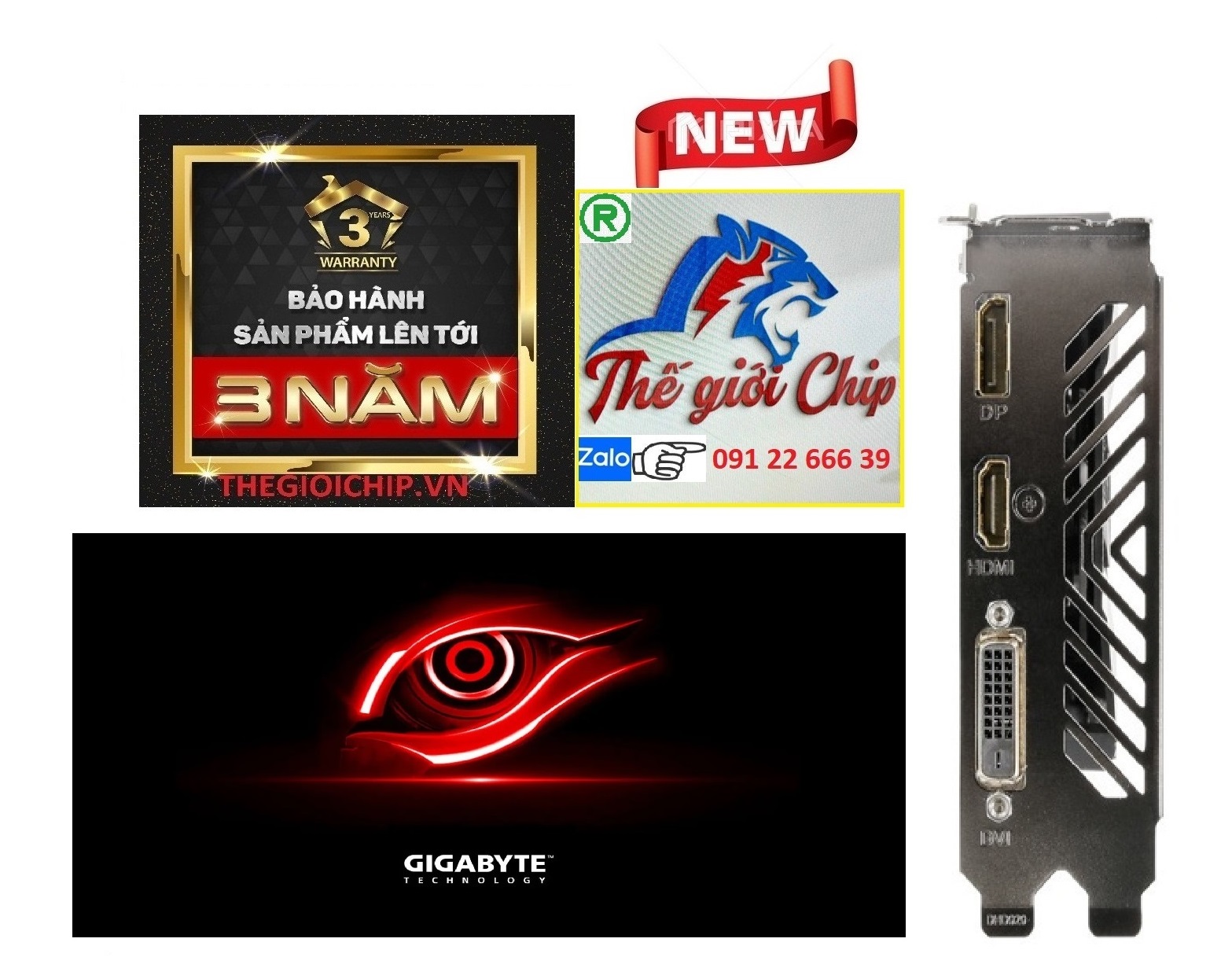 VGA GIGABYTE NVIDIA GeForce GTX 1050 2GI/D5/1FAN - HÀNG CHÍNH HÃNG