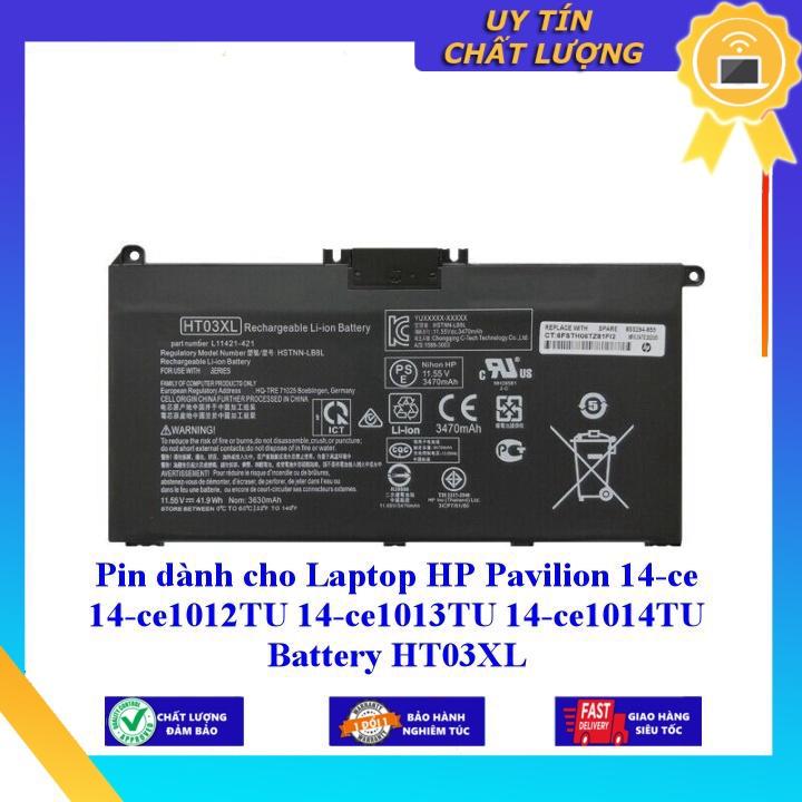 Pin dùng cho Laptop HP Pavilion 14-ce 14-ce1012TU 14-ce1013TU 14-ce1014TU Battery HT03XL - Hàng Nhập Khẩu New Seal