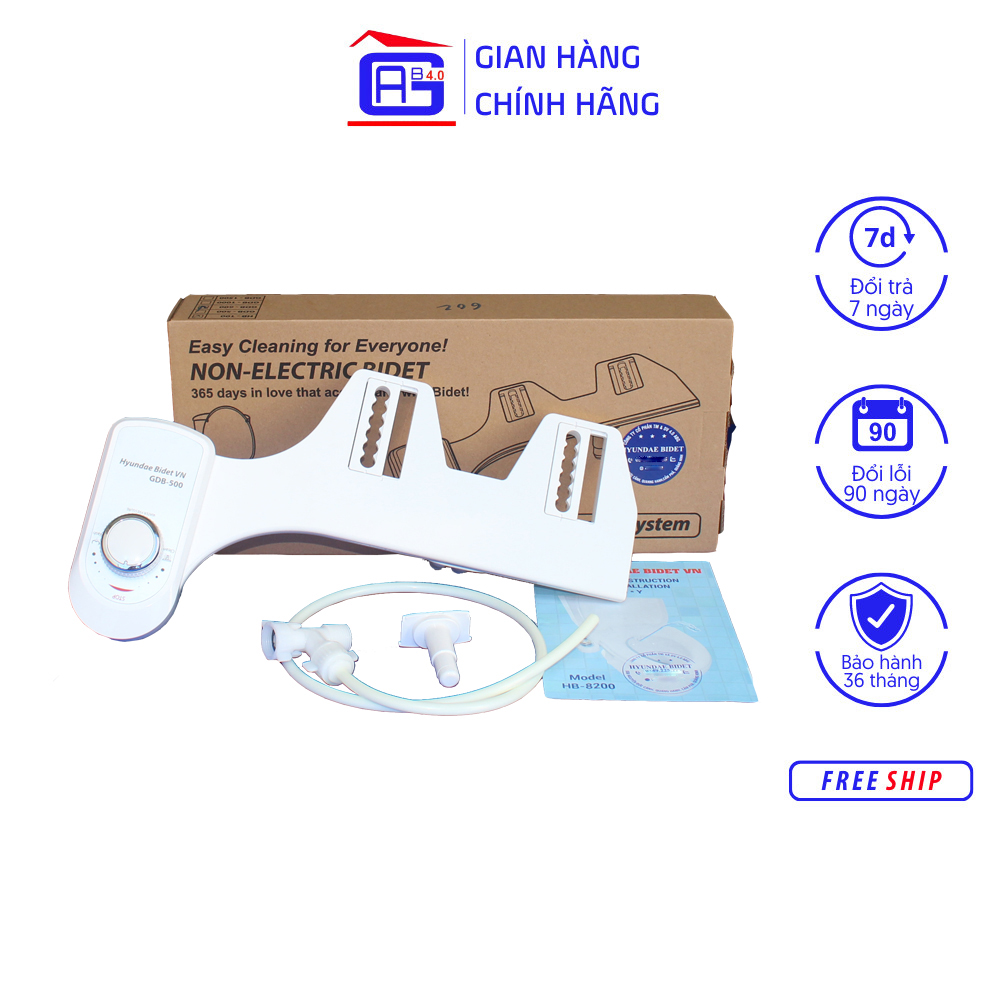 Thiết bị vệ sinh Hyundae Bidet GDB-500 Một Vòi Rửa Vệ Sinh Thông Minh Không Dùng Điện tự do điều chỉnh lực nước