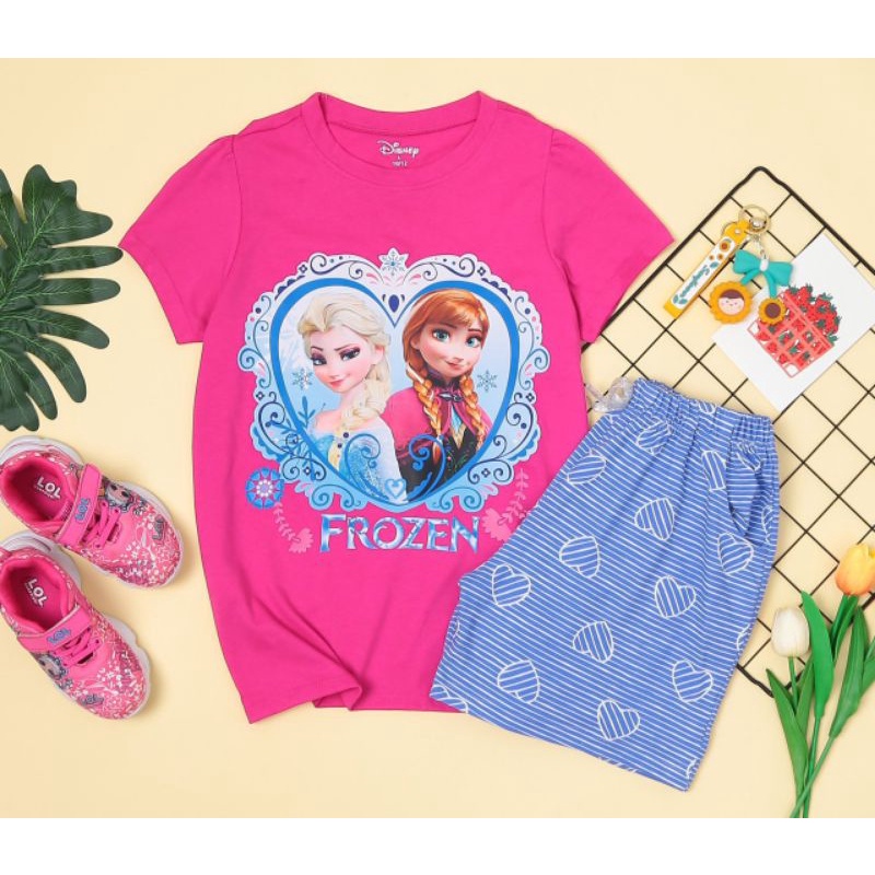 Bộ cotton ngắn tay cho bé gái 4-14t