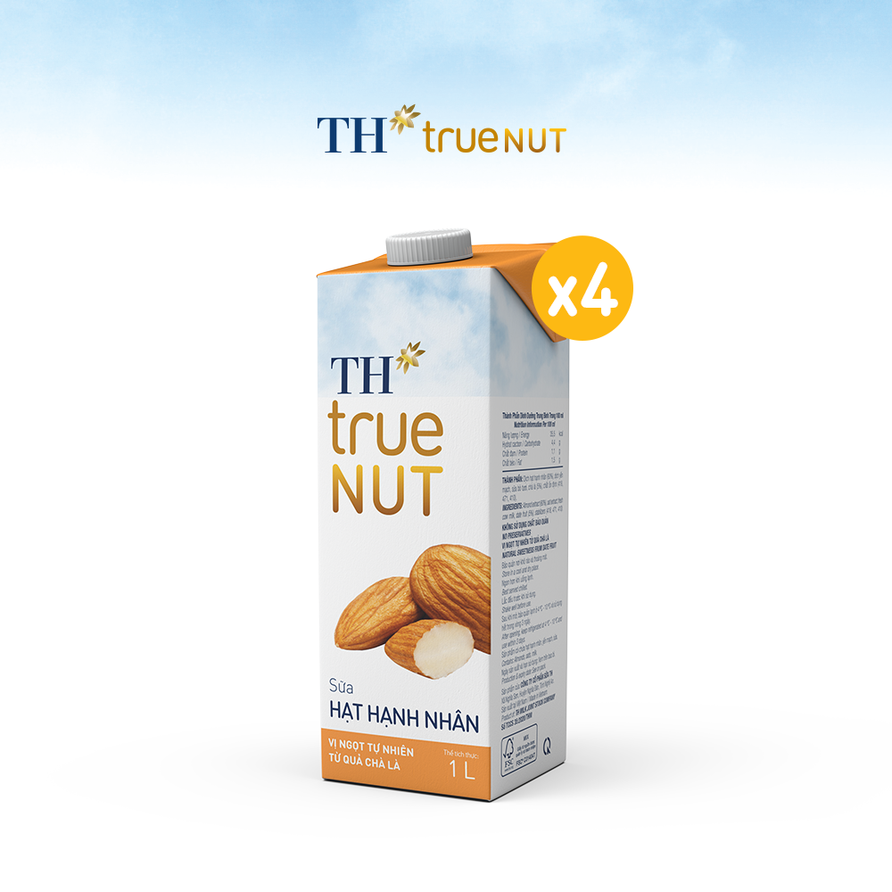 Combo 4 Hộp sữa hạt hạnh nhân TH True Nut 1L (1L x 4)