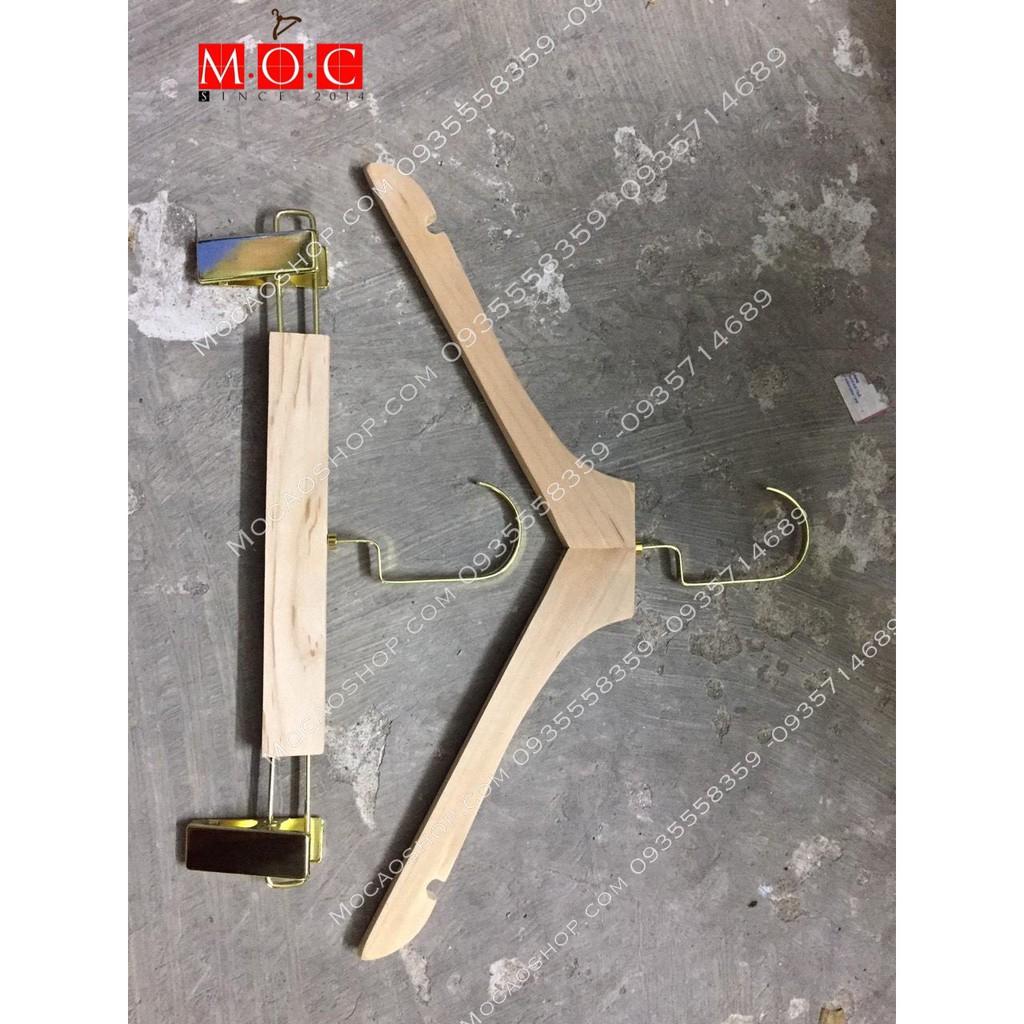 Móc gỗ - Kẹp gỗ mộc treo đồ người lớn cao cấp