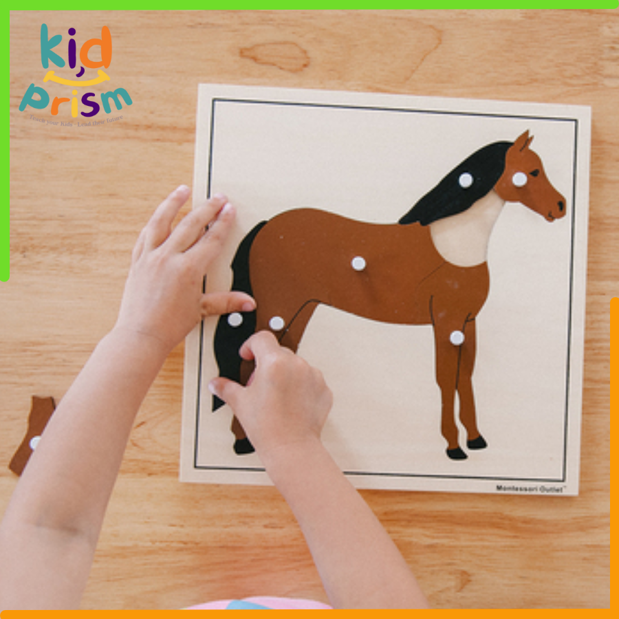 Tranh ghép 3D hình con ngựa bằng gỗ giúp bé phát triển tư duy, kích thích trí não