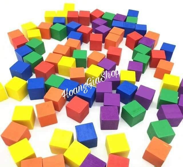 100 Khối gỗ vuông 2.5cm (cube)