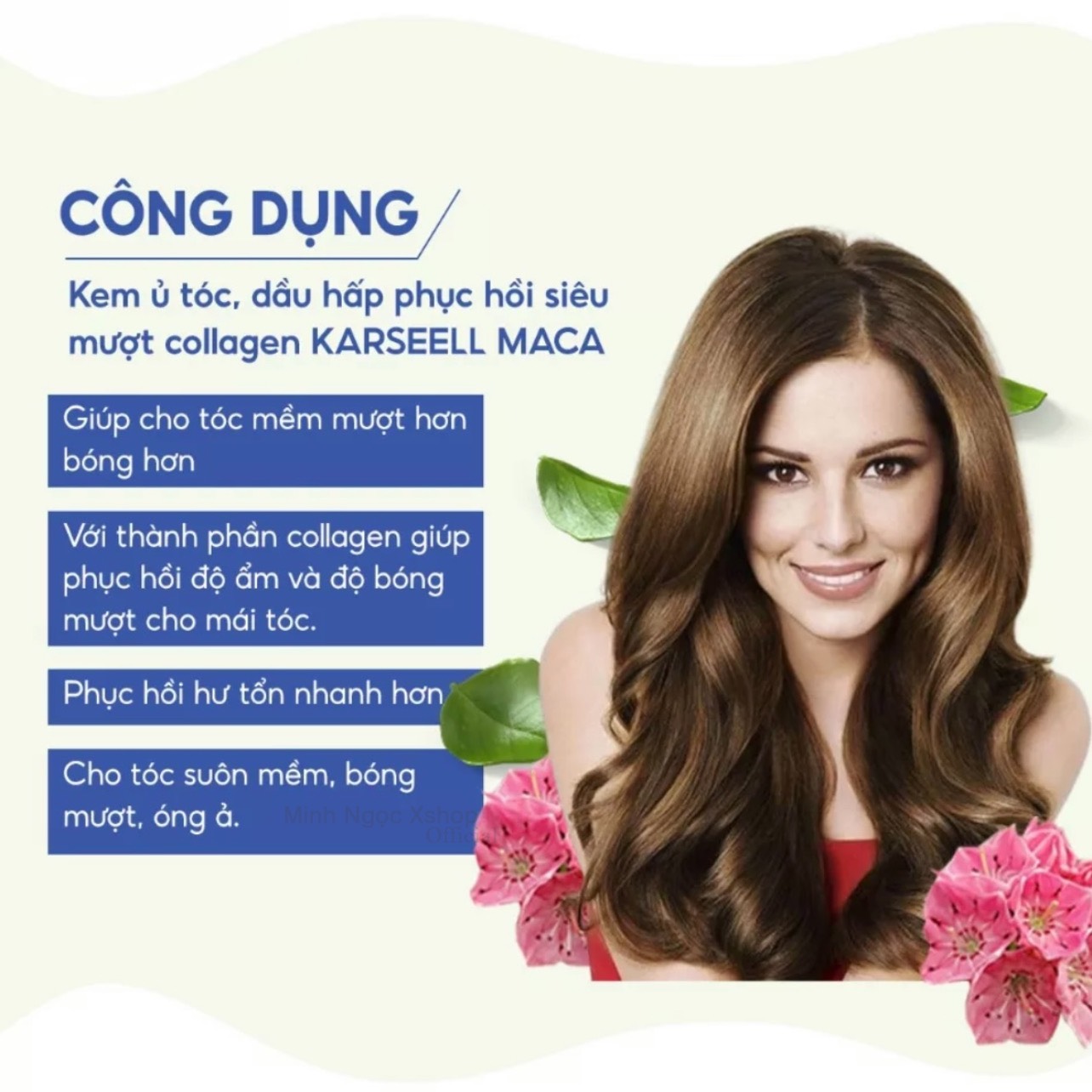 Kem ủ tóc phục hồi siêu mượt Collagen KARSEELL Maca 500ml