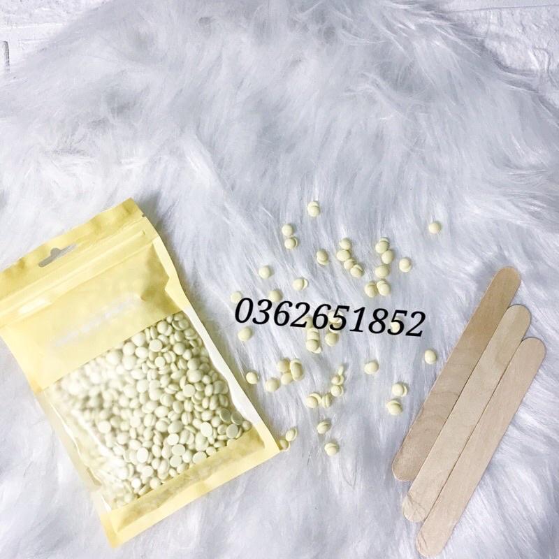 100g sáp wax lông dạng hạt đậu Hard Wax Beans + tặng kèm que gỗ