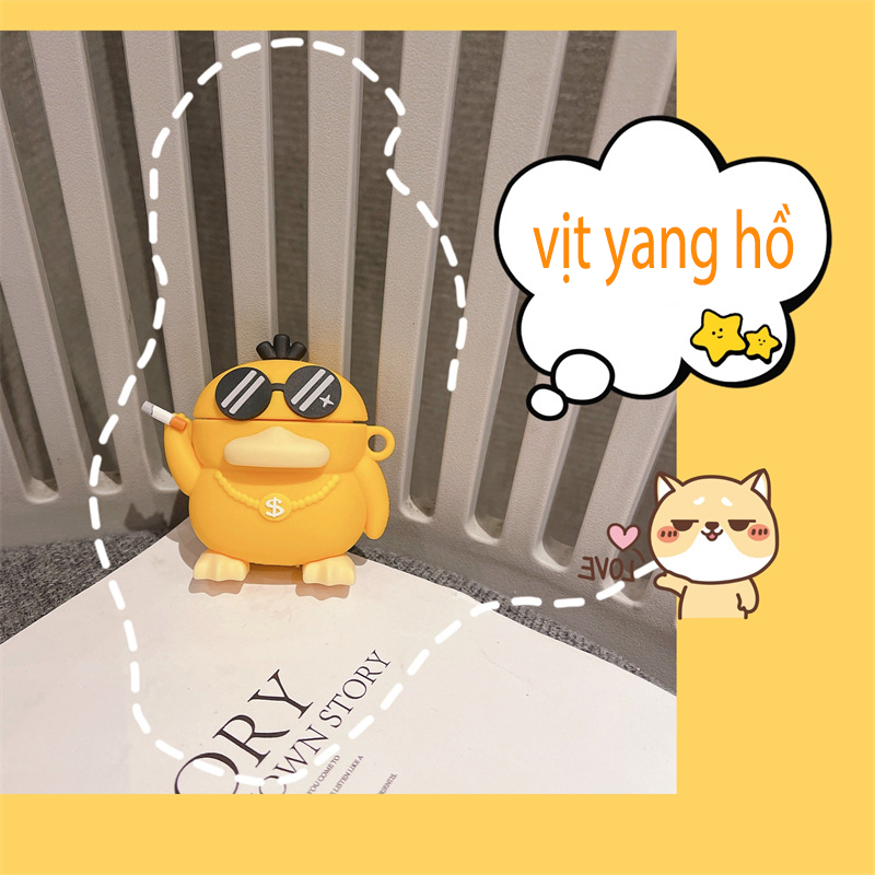 Bao Case Ốp cho Airpods 1&amp;2 / Airpods Pro / AirPods 3 Vịt Yang Hồ - Hàng Chính Hãng