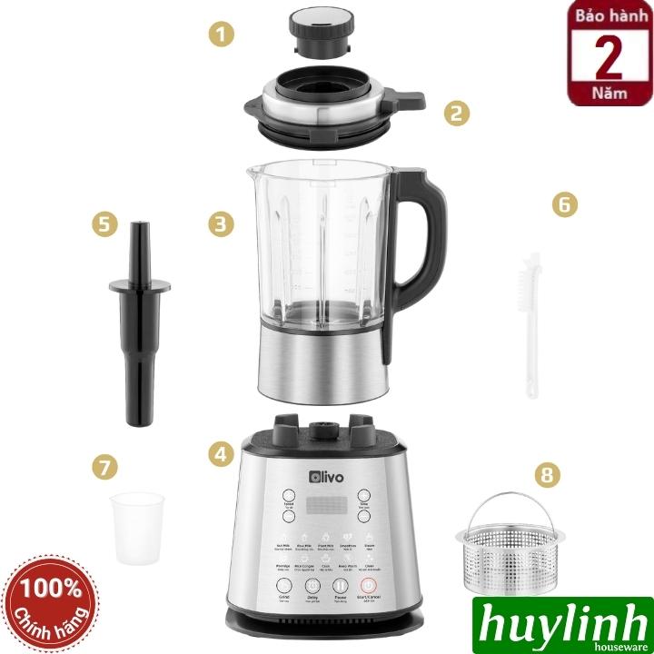 Máy làm sữa hạt đa năng Olivo X20 PLUS - 1.75 lít - 2000W [Mẫu mới 2023] - 13 chức năng xay nấu - Hàng chính hãng