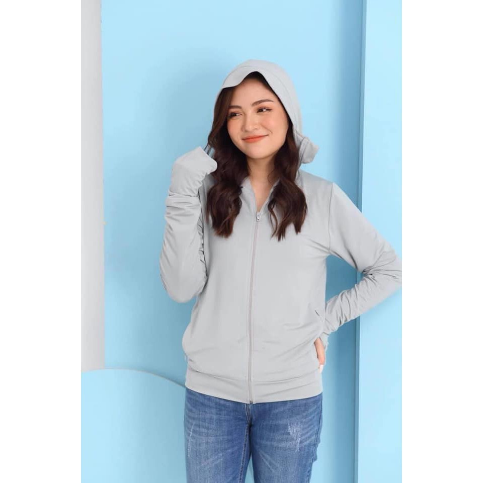 Áo khoác nắng nữ che mặt chống tia UV vải dày dặn mát thoáng khí - màu sắc thời trang