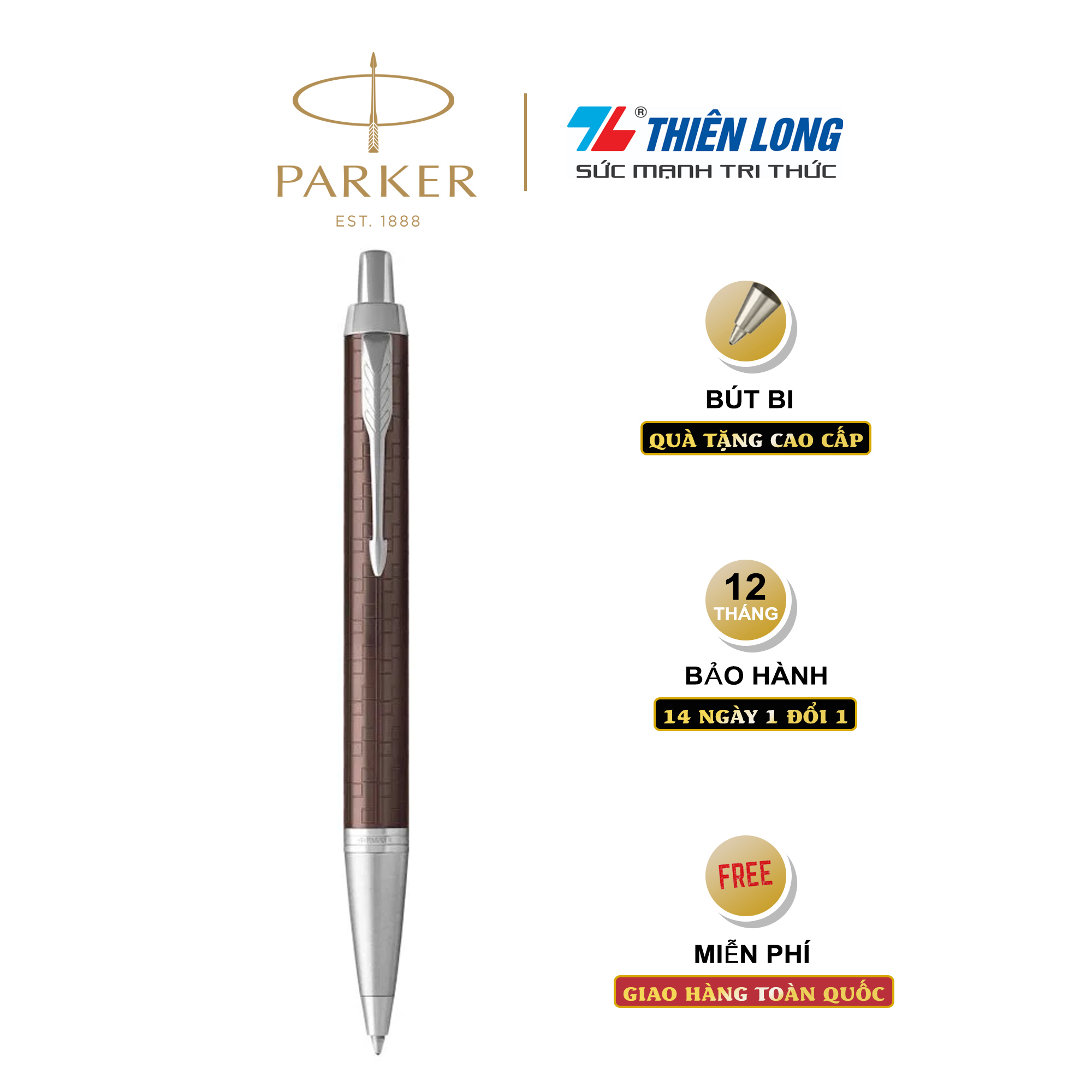 Bút bi cao cấp Parker IM PRM Đ-Brown CT TB4-1975656