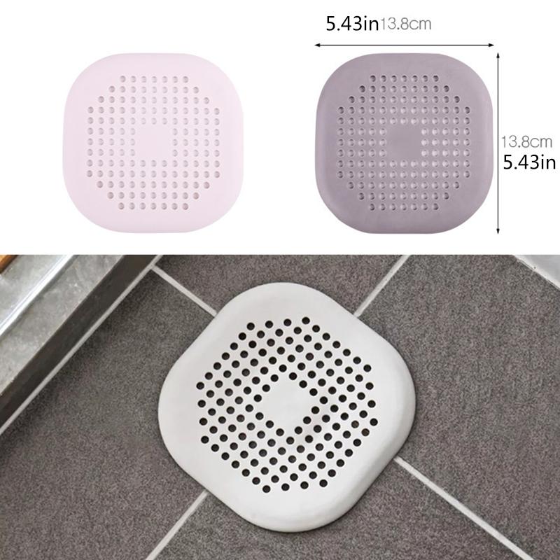 Miếng lọc bảo vệ cho lỗ thoát nước nhà bếp/nhà tắm bằng silicon có cốc hút có thể lọc tóc tiện lợi