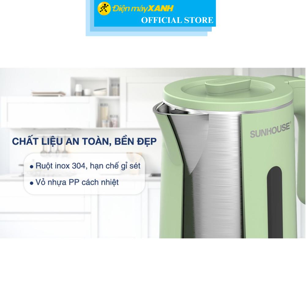 Bình đun siêu tốc Sunhouse 1.8 lít SHD1353 - Hàng Chính Hãng