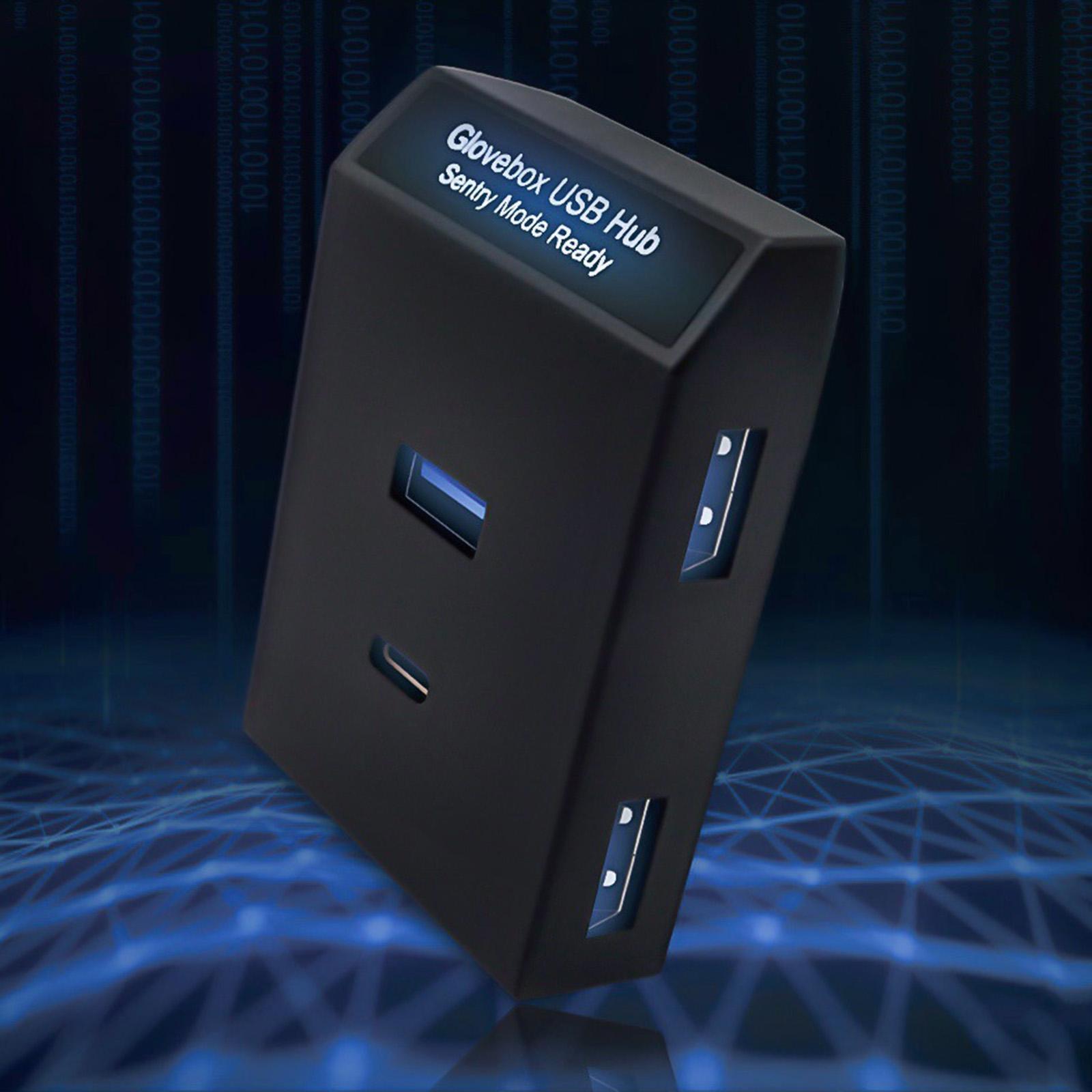 USB Hub Music Listening Fast Charge USB Docking Station for Model Y