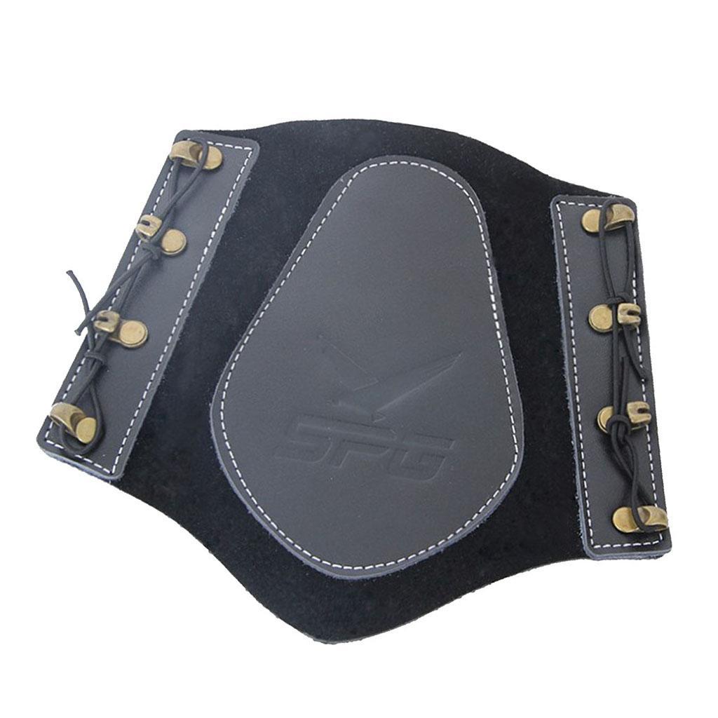 Adjustable Cow Leather Archery 4-Strap Armguard Arm Protection Guard