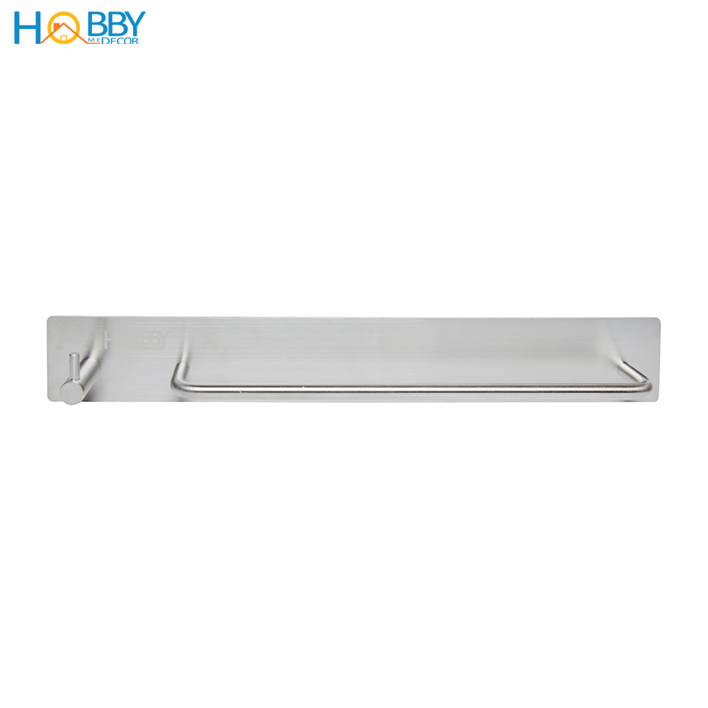Thanh Treo Khăn Tắm Có Móc Treo Inox 304 Dán Tường Hobby Home Decor Ke01