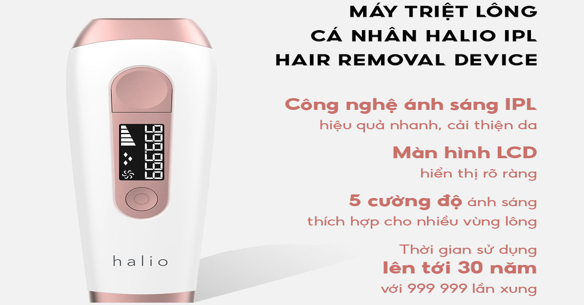 Máy triệt lông cá nhân Halio IPL Hair Removal Device