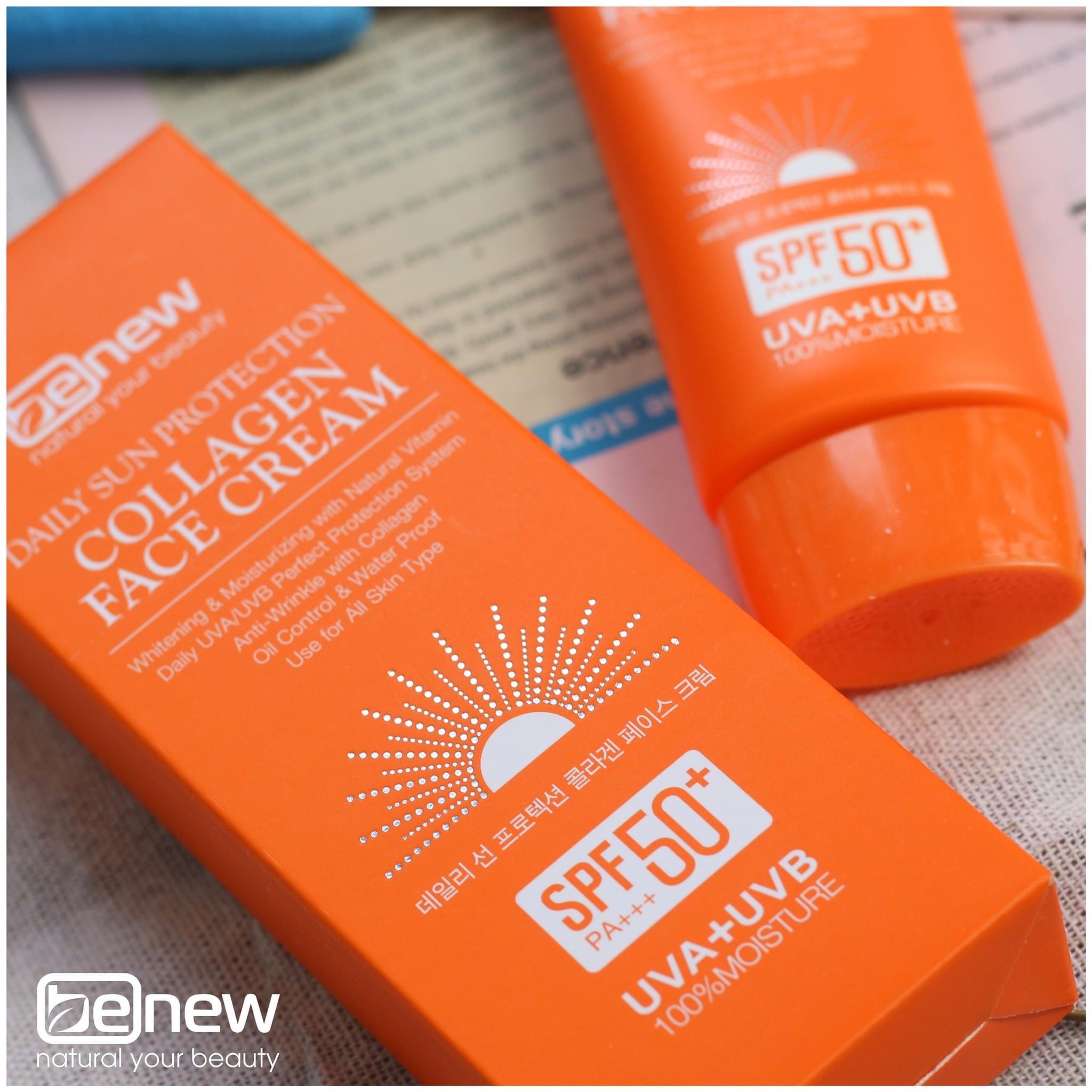 Kem chống nắng cao cấp dành cho da mặt - Benew Daily Sun Protection Collagen Face Cream 70ml