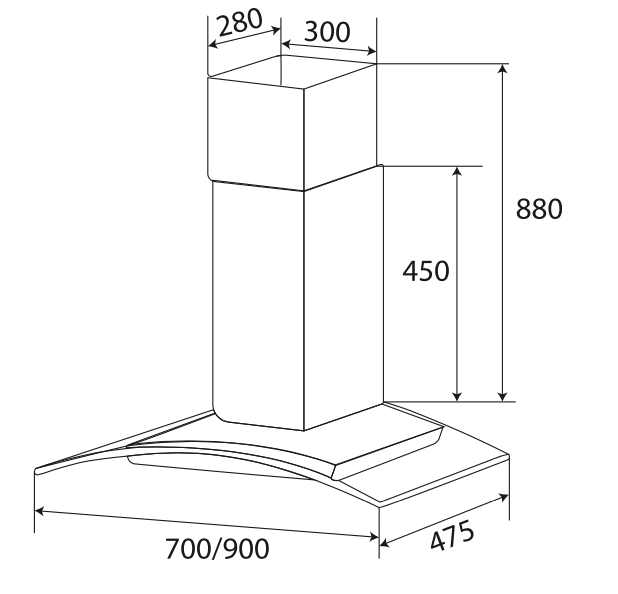 Máy Hút Mùi Kính Cong KAFF KF-GB783N (KF-GB983N) - Hàng Chính Hãng