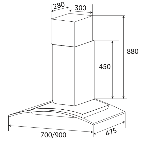 Máy Hút Mùi Kính Cong KAFF KF-GB785N - Hàng Chính Hãng