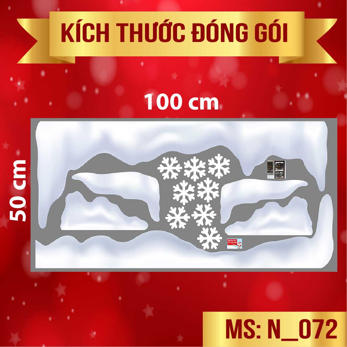 DECAL TRANG TRÍ NOEL 2021 COMBO SỐ 37